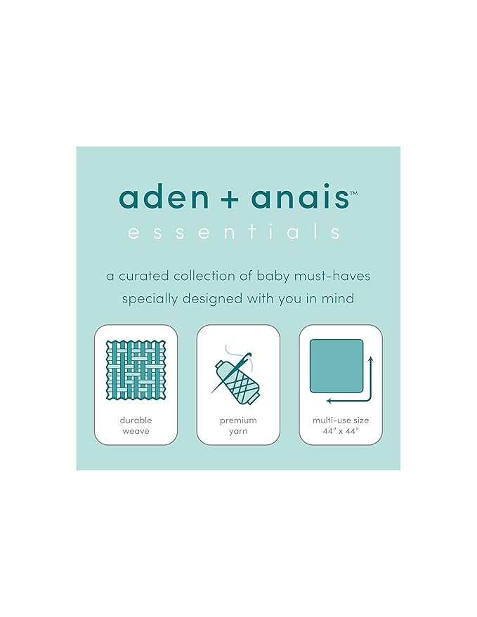 aden + anais Essentials Dream Blanket, Muslin Baby Blankets for Girls & Boys, Ideal Lightweight Newborn Nursery & Crib Blanket, Unisex Toddler & Infant Bedding, Shower & Registry Gift, Space Explorers