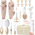 Lilian&Gema Baby Healthcare and Grooming Kit, 28-in-1 Rechargeable Nail Trimmer Electric Set, Dual Auto Light Baby Nail Care Kit, Portable Newborn Nursery Health Care Set for Infant Toddlers Boy Girl