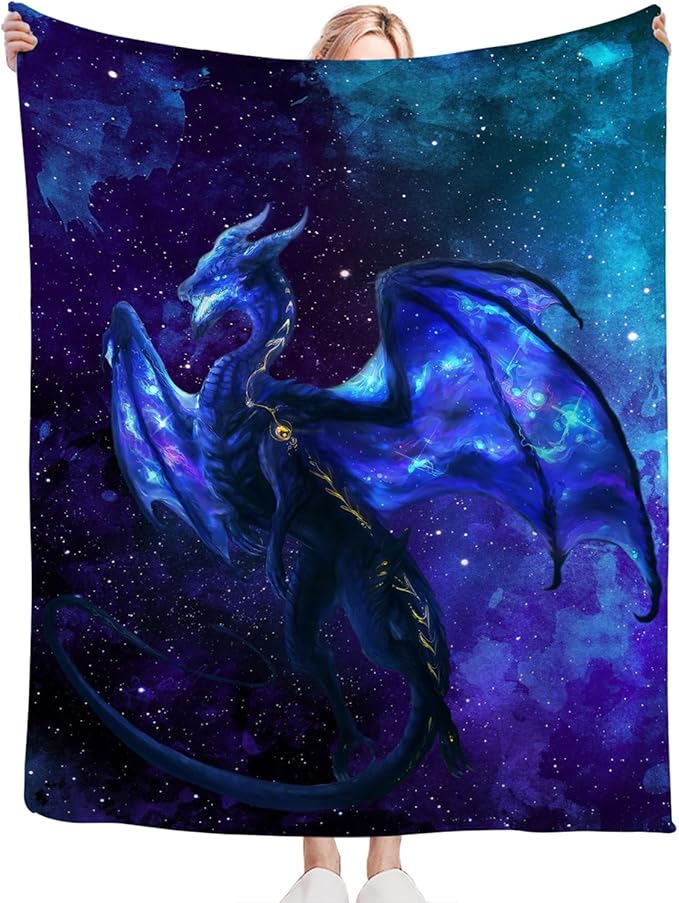 Tijuboni Dragon Throw Blanket Dragon Gifts for Boys Girls Men Women Kids Adults Soft Flannel Fleece Blanket for Couch Sofa Bed Home Decor 60"x80"