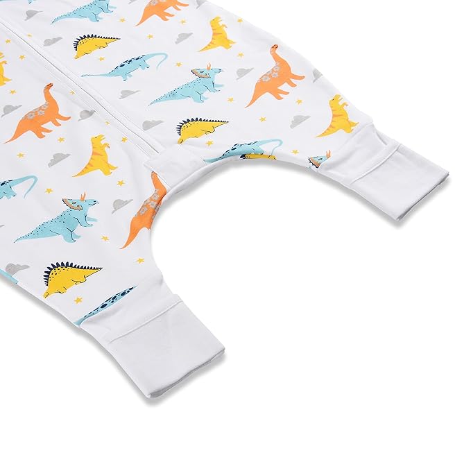 Mama Cheetah Toddler Sleep Sack with Feet 3T-4T, 1.0 TOG Organic Cotton Baby Wearable Blankets with Legs, Baby Sleeping Bag for Walkers, Early Walker Large