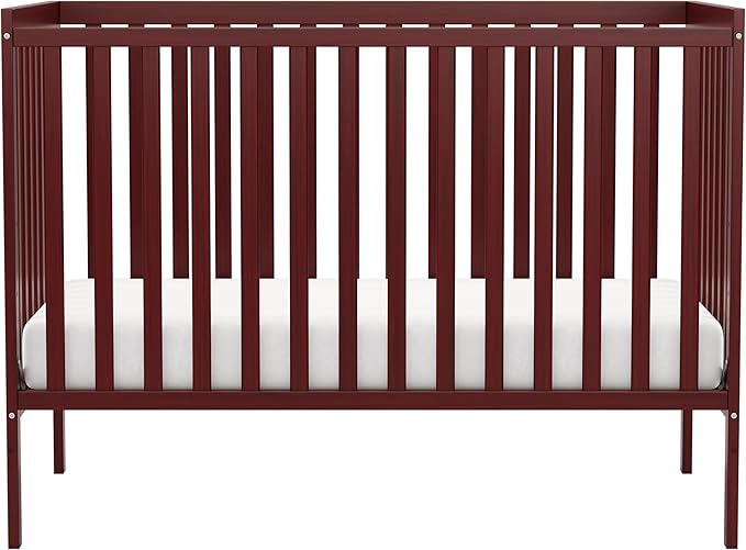 Baby Crib 5-in-1 Convertible, Wooden Nursery Cribs Converts to Toddler Bed, Daybed and Full Size Bed, 3 Adjustable Base, Non-Toxic Finish