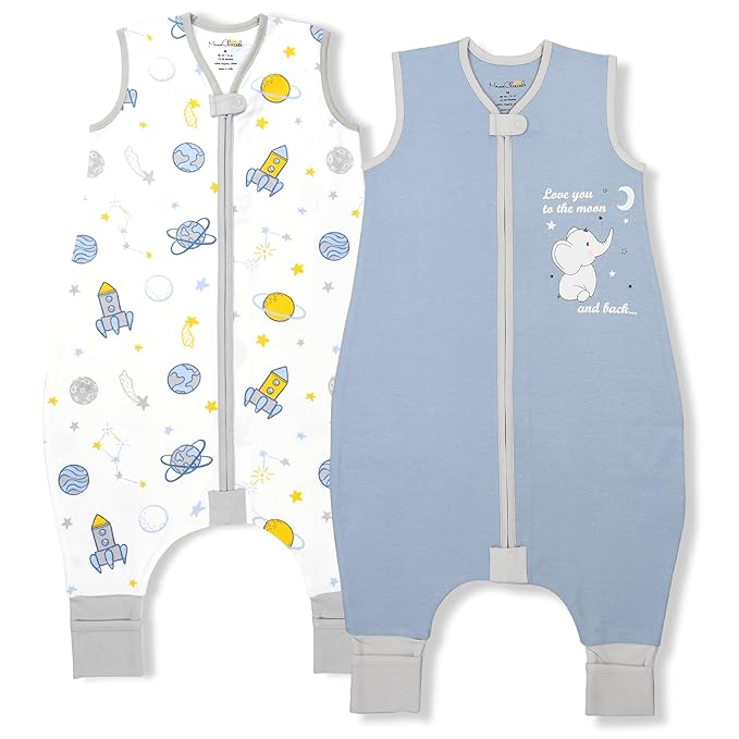 Mama Cheetah Toddler Sleep Sack with Feet 4T-5T, 0.5 TOG Organic Cotton Baby Wearable Blankets with Legs, Baby Sleeping Bag for Walkers, Early Walker X-Large