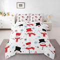 Feelyou Merry Christmas Comforter Set All Season Snowman Bedding Set with 2 Pillow Cases Winter Holiday Microfiber Kids Full Bedclothes New Year Gift Bedroom Decor Duvet Quilt Soft Lightweight
