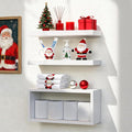RICHER HOUSE White Floating Shelves Set of 3, Modern Bathroom Shelves Wall Mounted Shelves for Wall Decor, Over Toilet White Wall Shelves for Bathroom Bedroom, Living Room, Kitchen