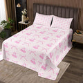 Manfei Cartoon Bowknot Kids Bedspread Twin Size,Pink Bow Tie Butterfly Knot Princess Coverlet Set,Girls Women Room Decor,Cherry Bow Patchwork Quilted Coverlet,Romantic Bedding Quilt,1 Pillowcase