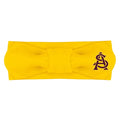 Creative Knitwear Arizona State Sun Devils Infant Girls Gold Solid Hair Knot Headband Embroidered Logo - Size Newborn - 4T