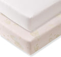 Burt's Bees Baby Essential Organic Cotton Fitted Crib Sheet, Breathable for Boy Girl Standard Crib & Toddler Mattresses