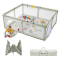 Foldable Baby Playpen,Portable Playpen for Babies and Toddler,59 * 71 Inch Kids Travel Play Pen with 4 Handlers,Carry Bag,Large Baby Play Yard for Indoor&Outdoor,Beige