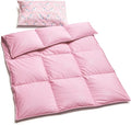 ZPECC Toddler Goose Down Comforter, 41x48 Hypoallergenic Baby Duvet Insert, Soft Lightweight All Season Quilt Blanket for Crib Daycare Stroller Pink