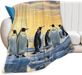 Penguin Blanket Antarctic Penguins Gifts for Girls Boys Woman Kids Penguin Lover Throw Blankets Soft Blanket Warm Fleece Flannel Plush Blankets for Bed Sofa Couch 50"x60"