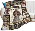 Tijuboni German Shorthaired Pointer Throw Blanket Dog Gifts for Girls Boys Women Men Kids Adults Soft Flannel Fleece Blanket for Couch Sofa Bed Home Decor 50"x60"