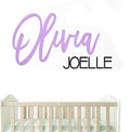 Custom Wood Name Sign For Nursery, 1/3-INCH THICKNESS, Boho Nursery Sign, Family Name Signs, 3D Wall Art for Children & Kids Rooms, Baby Shower, First birthday gift (First + Middle Name)