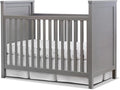 Sorelle Furniture Farmhouse Classic Crib 3-in-1 Convertible Crib, Made of Solid Pine Wood Non-Toxic Finish, Wooden Baby Bed, Toddler Bed and Child’s Daybed, Nursery Furniture-Weathered Gray