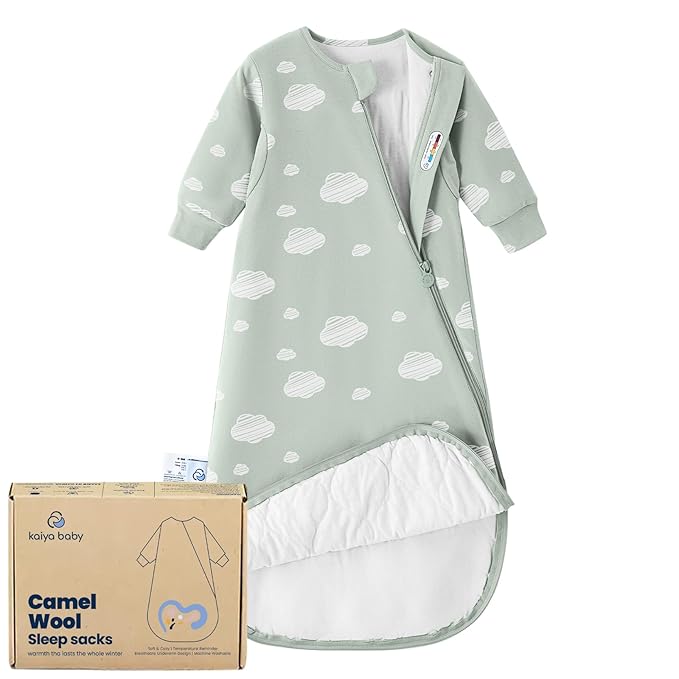 Unisex Sleeping Bag for Babies and Toddlers 1.0 Tog Sleep Sack 6-18 Months, Newborn Sleep Sack, Wearable Blanket Baby, One Piece Long Sleeves, Gifts for Baby