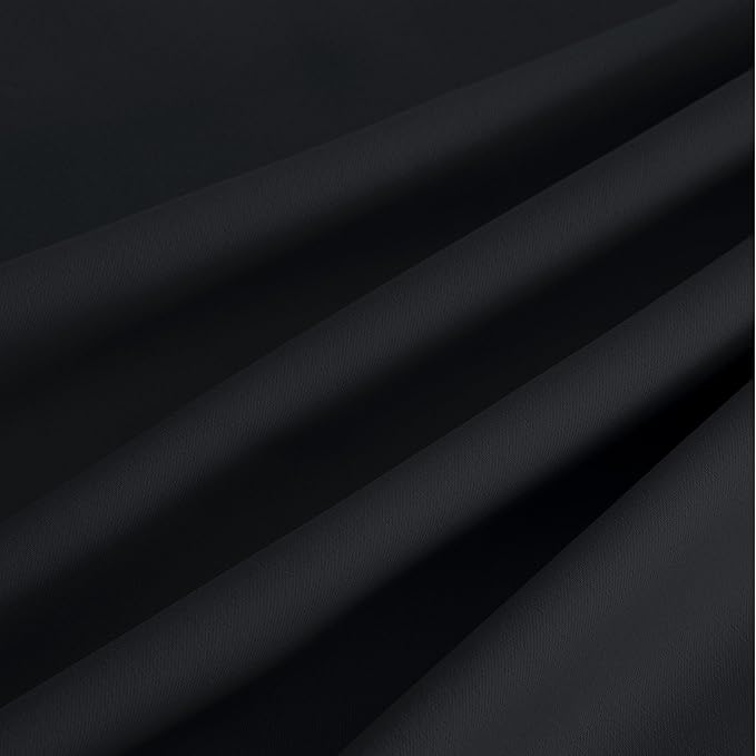 NICETOWN 100% Black Out Curtains 72 Inches Long 2 Panels for Living Room, Bedroom, Office Thermal Insulated Blackout Drapes Solid Grommet Noise Reducing Window Curtains, W40