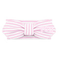 Creative Knitwear TCU Horned Frogs Infant Girls Pink/White Striped Hair Knot Headband Embroidered Logo - Size Newborn - 4T