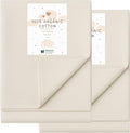 Organic Crib Mattress Protector - Flat Sheet Water Resistant Liner Pad, Breathable, Skin Friendly, Chemical-Free Pure Cotton [GOTS-Certified] for Bassinet (30"x15") - Pack of 2