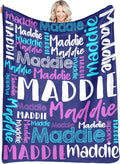 Dr.TOUGH Personalized Blankets with Name Customized Baby Blankets for Girls Boys Adults Monogrammed Blankets and Throws Christmas Birthday Mothers Fathers Valentines Day Gift (Yellow,60''×80'')