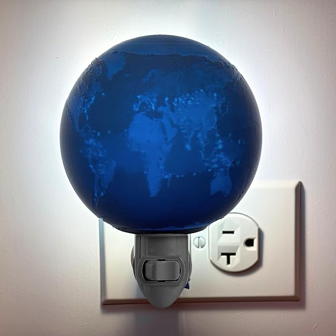 Earth Night Lights | 6" Earth Night Lamp LED Light | 3D Solar System NightLight, Planet Home Décor, Space Nursery, Globe Lamp Kids Room, Space Gift, Birthday Gifts, Bedroom Decorations