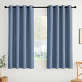 NICETOWN Stone Blue Energy Saving Drapes - Grommet Thermal Insulated Shades for Home Office, Yard, Flat, Bedroom, Hall - Durable, 2 Panels, W52 x L63