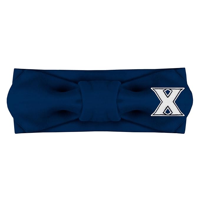 Creative Knitwear Xavier Musketeers Infant Girls Navy Solid Hair Knot Headband Embroidered Logo - Size Newborn - 4T