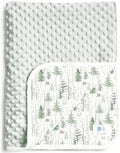 lulumoon Baby Blankets for Boys Newborn: Muslin & Minky Dotted Backing - Thermal Receiving Blanket for Stroller 30"x40"(Green Pine)
