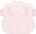Happiest Baby SNOO Sleep Sack - 100% Organic Cotton Baby Swaddle Blanket - Doctor Designed Promotes Healthy Hip Development - 3-Pack Bundle (Rose Planets, S, M, L)