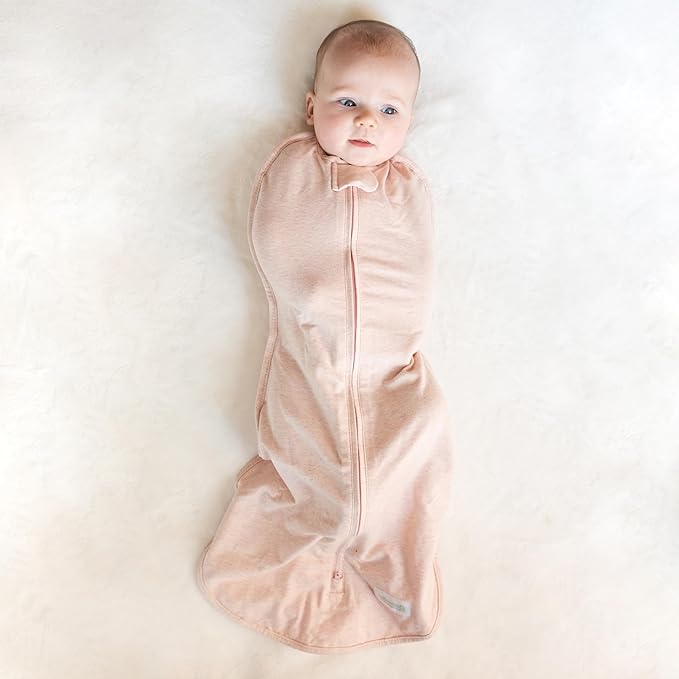 Woombie Original Nursery Swaddling Blanket - for Babies (Heathered Pink, 14-19 Pound), 3-6 Months