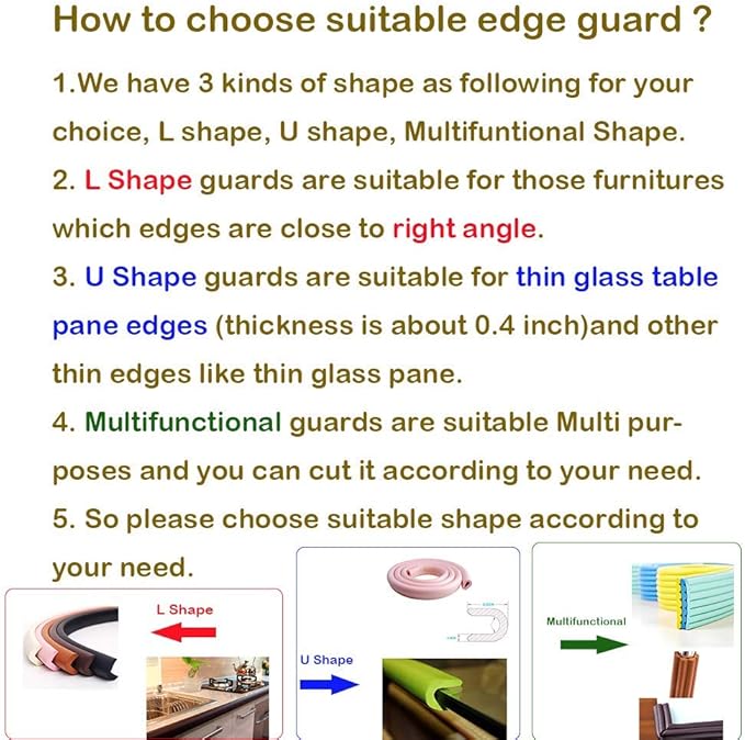 M2cbridge Multifunctional Edge and Corner Guard Coverage Baby Safety Bumper DIY 6.5 Ft (Candy Pink)