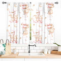 Rabbits Curtains, Kids Boys Girls Cartoon Cute Lovely Animals Moon Cloud Ballon Pastel Pink Window Drapery Treatments for Baby Living Room Bedroom Nursey Toddler 2 Panels, 55x39 Inch