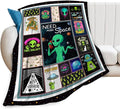 Green Alien Fleece Blanket Funny Universe Throw Blankets for Girls Boys Super Soft Warm Flannel Cool Throws Gifts for Men Women Cozy Fuzzy Plush Stuffed Couch Bed Bedding Decor 50"x40"