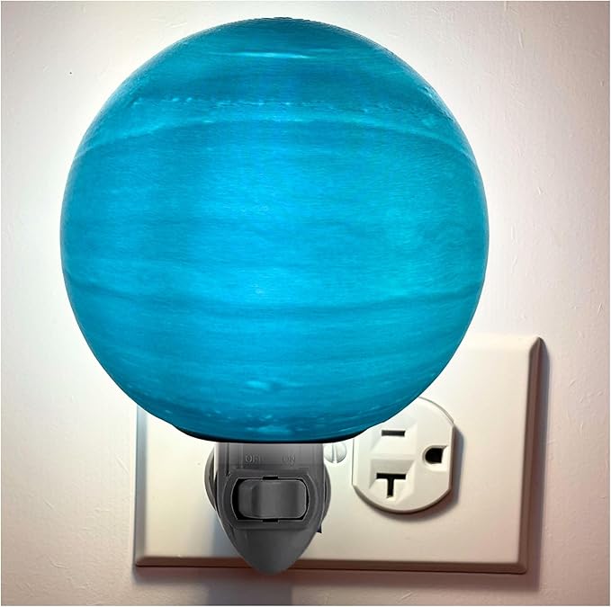 Moon Night Lights | Night Lamp LED Light | 3D Solar System NightLight, Planet Home Décor, Space Nursery, Kids Room, Space Gift, Birthday Gifts, Bedroom Decorations (Uranus, 4 Inch)