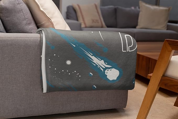 Personalized NASA Rocket Ship Kids Sleeping Blanket | Soft Warm Fleece Travel Blanket | Baby to Teen (Space V4, 50x60)