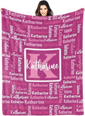 Dr.TOUGH Name Blanket Personalized Blanket for Adult Kids Flannel Customized Personalized Blankets and Throws