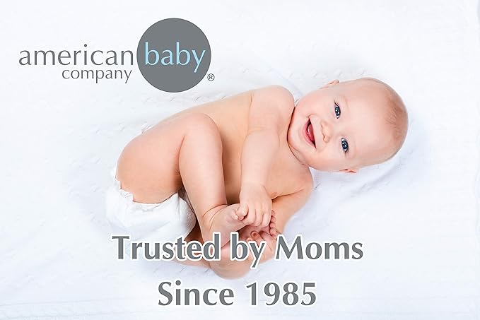 American Baby Company 100% Natural Cotton Percale Ruffled Crib Skirt, White, 52"L x 28"W + 13.5"