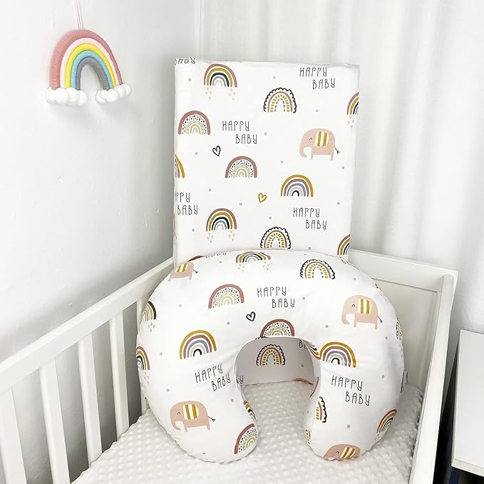iEvolve Baby Nursery Bed Blankets Ultra Soft Double Layer Mini Blanket Minky Blanket Receiving Blankets Shower Gifts(30"*40",Rainbow)