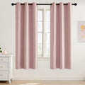 NICETOWN Blush Pink Room Darkening Curtains 72 Inches Long 2 Panels for Girls Room, Bedroom, Nursery Thermal Insulated Blackout Drapes Solid Grommet Noise Reducing Window Curtains, W40