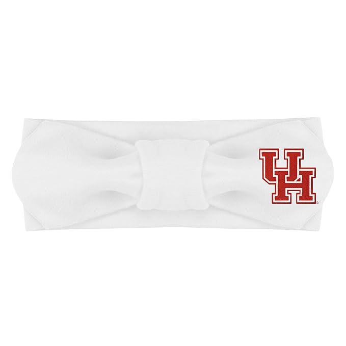 Creative Knitwear Houston Cougars Infant Girls White Solid Hair Knot Headband Embroidered Logo - Size Newborn - 4T