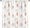 Cartoon Bear Curtains, Cute Lovely Bear Star Cloud Ballon Pastel Blackout Window Treatments, Rod Pocket Thermal Insulated Drapes 2 Panel Sets for Kids Bedroom Nursery Classroom, 63" W X 72" L