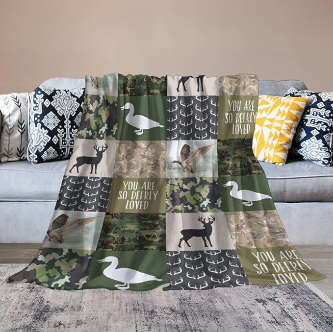 Hunting Blanket - Flannel Throw Blanket, 40"x50", Camouflage, Comfort Plus, Adults, All Seasons