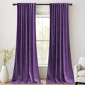 StangH Purple Velvet Curtains 96 inches, Room Darkening Super Soft Velvet Drapes for Living Room Bedroom, Thermal Insulated Window Treatment, 52 x 96 inch, 2 Panels