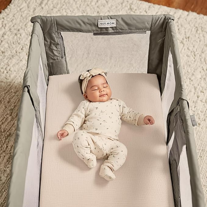 lulumoon Fitted Pack and Play Sheets: Soft Muslin Cotton for Baby Trend Playard Mattress - Neutral Colors for Boys and Girls