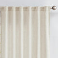 jinchan Linen Curtains with Privacy Lining 63 Inches Length Crude Beige Natural Farmhouse Closet Lined Drapes for Small Narrow Window Bedroom Living Room Bay Window 2 Panels Rod Pocket Back Tab