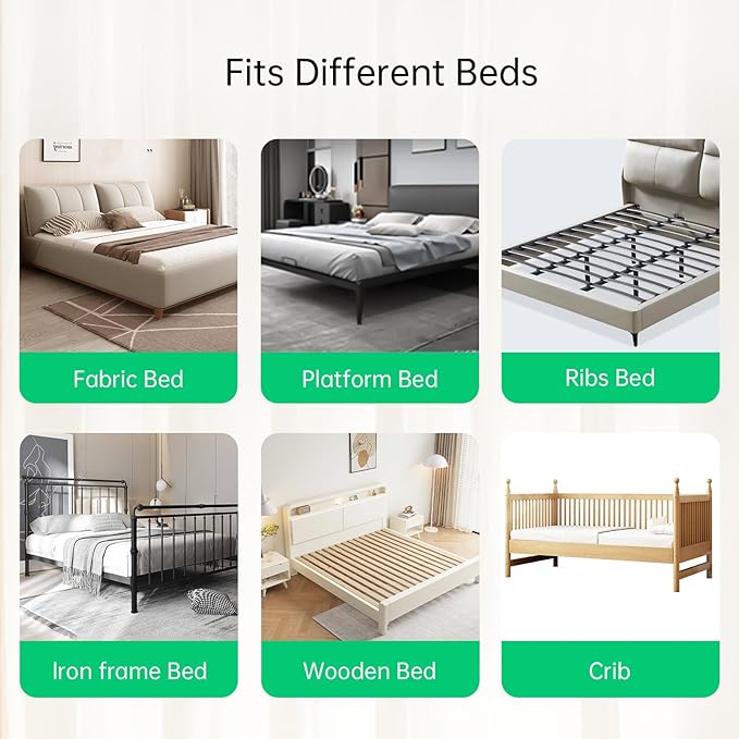 Folding Bed Rail for Toddlers,Baby Bed Rail Guard with Reinforced Anchor Safety System,Fit Bunk,Full Size,Queen,King,Twin(Grey,43"x23.6")