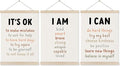 Koesus Inspirational Classroom Wall Art Poster Hanger Frame 12x16 Inch Set of 3, Motivational Canvas Pictures Prints Framed Wall Decor for Classroom Kids Room Playroom, Positive Affirmations for Kids