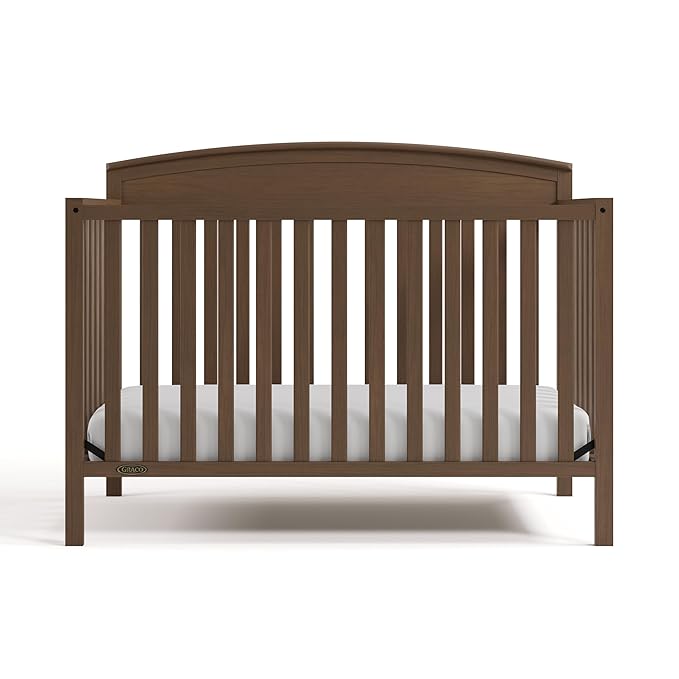 Graco Benton 5-in-1 Convertible Crib (Hazelnut) – GREENGUARD Gold Certified, Converts from Baby Crib to Toddler Bed, Daybed and Full-Size Bed, Fits Standard Full-Size Mattress
