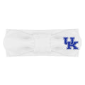 Creative Knitwear Kentucky Wildcats Infant Girls White Solid Hair Knot Headband Embroidered Logo - Size Newborn - 4T