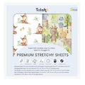 TotAha Mini Crib Sheets 24x38, Ultra Soft Pack N Play Sheets Fitted Boy Girl, Super Stretchy Jersey Knit Pack and Play Mattress Sheets, Hypoallergenic, Forest Bear & Cute Deer