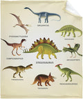 Thuswarm Colorful Ancient Dinosaur Print Flannel Blanket for Autumn Winter Gifts Warm Cozy Soft Funny Print Throw for Bed Couch Sofa 50”×40” Small for Kid