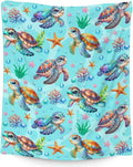 Sea Turtle Gifts for Women - 60" x 80" Inches Turtle Blanket for Adult - Green Warm Furry Blankets for Sofa, Bed & Living Room